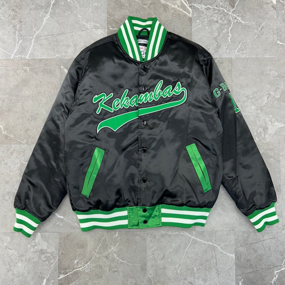 Headgear Classics Hardball Bomber Jacket Mens Medium Satin Coat Kekambas G Baby